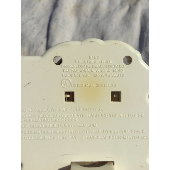 Vintage Fisher-Price night light train 80s nursery children 1986 USA # 9162 red - Picture 5 of 11